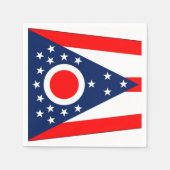 Patriottische papieren servetten met Ohio vlag (Voorkant)