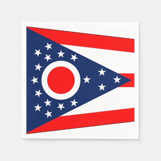 Patriottische papieren servetten met Ohio vlag (Voorkant)