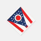 Patriottische papieren servetten met Ohio vlag (Hoek)
