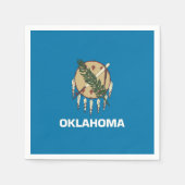 Patriottische papieren servetten met Oklahoma vlag (Voorkant)