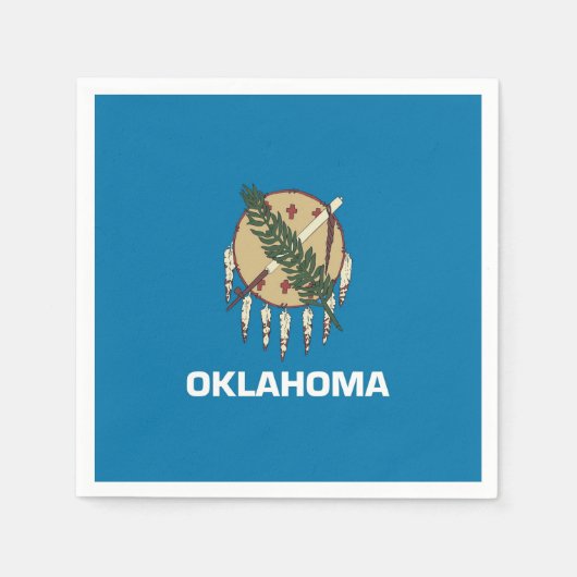 Patriottische papieren servetten met Oklahoma vlag (Voorkant)