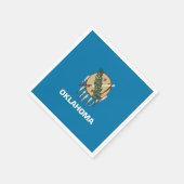 Patriottische papieren servetten met Oklahoma vlag (Hoek)
