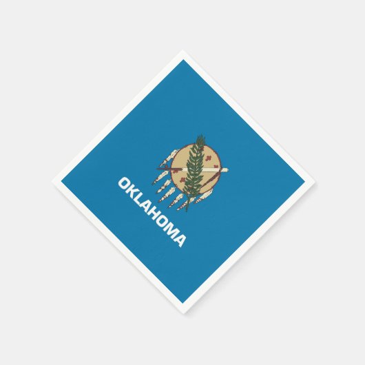 Patriottische papieren servetten met Oklahoma vlag (Hoek)