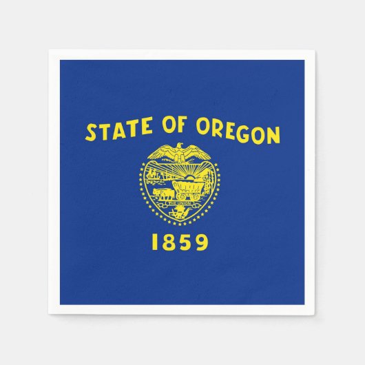 Patriottische papieren servetten met Oregon vlag (Voorkant)