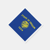 Patriottische papieren servetten met Oregon vlag (Hoek)