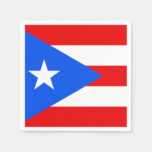 Patriottische papieren servetten met Puerto Rico v (Voorkant)