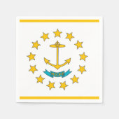 Patriottische papieren servetten met Rhode Island (Voorkant)