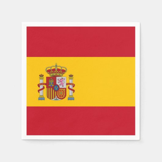 Patriottische papieren servetten met Spaanse vlag (Voorkant)