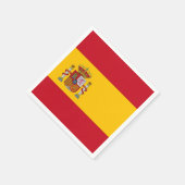 Patriottische papieren servetten met Spaanse vlag (Hoek)