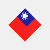 Patriottische papieren servetten met Taiwanese vla (Hoek)