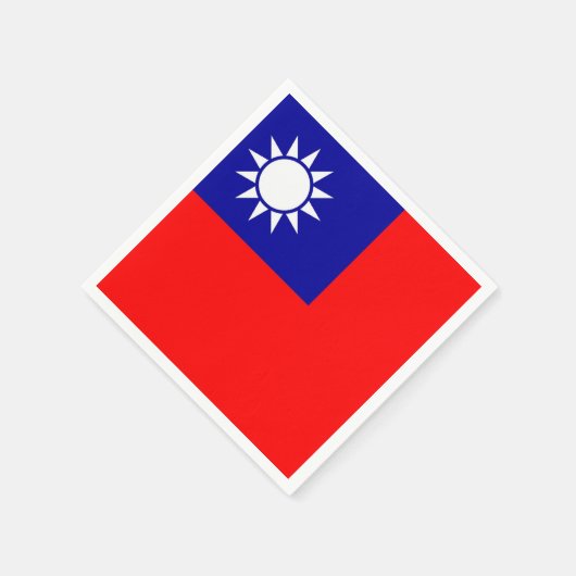 Patriottische papieren servetten met Taiwanese vla (Hoek)