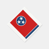 Patriottische papieren servetten met Tennessee vla (Hoek)