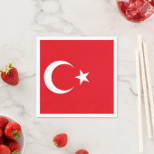 Patriottische papieren servetten met Turkse vlag (Insitu)