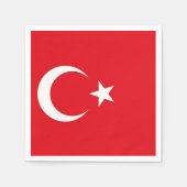 Patriottische papieren servetten met Turkse vlag (Voorkant)