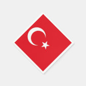 Patriottische papieren servetten met Turkse vlag (Hoek)