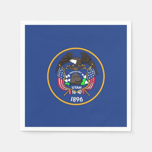 Patriottische papieren servetten met Utah vlag (Voorkant)