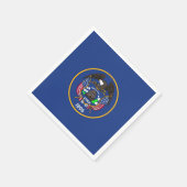Patriottische papieren servetten met Utah vlag (Hoek)