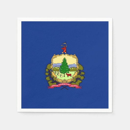 Patriottische papieren servetten met Vermont-vlag (Voorkant)
