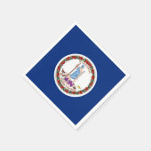 Patriottische papieren servetten met Virginia vlag (Hoek)