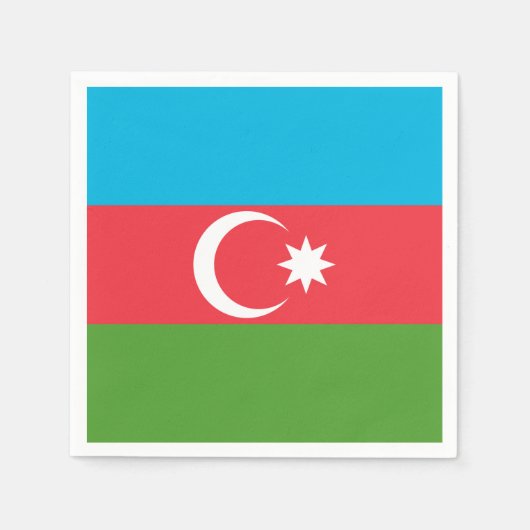 Patriottische papieren servetten met vlag van Azer (Voorkant)