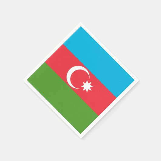 Patriottische papieren servetten met vlag van Azer (Hoek)