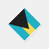 Patriottische papieren servetten met vlag van Baha (Hoek)