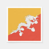 Patriottische papieren servetten met vlag van Bhut (Voorkant)