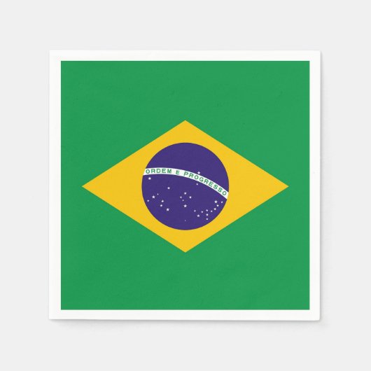 Patriottische papieren servetten met vlag van Braz (Voorkant)