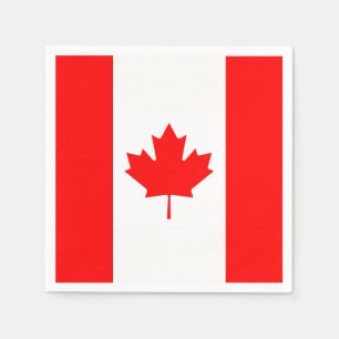Patriottische papieren servetten met vlag van Cana