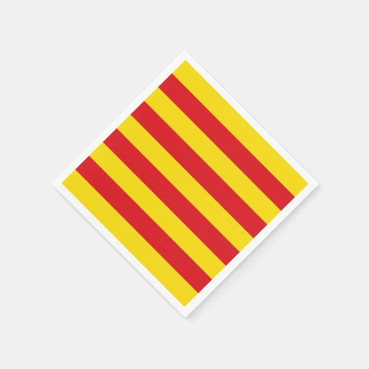 Patriottische papieren servetten met vlag van Cata (Hoek)