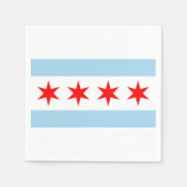 Patriottische papieren servetten met vlag van Chic (Voorkant)