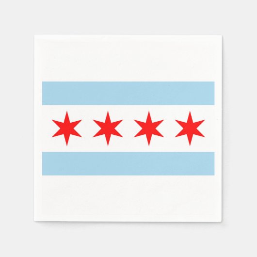 Patriottische papieren servetten met vlag van Chic (Voorkant)