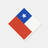Patriottische papieren servetten met vlag van Chil (Hoek)
