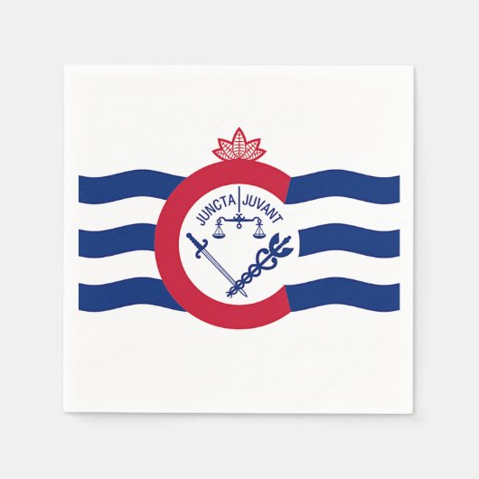 Patriottische papieren servetten met vlag van Cinc (Voorkant)