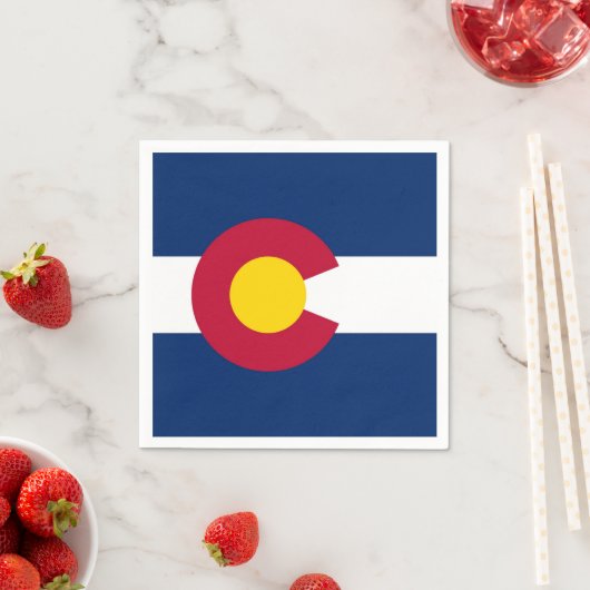 Patriottische papieren servetten met vlag van Colo (Insitu)