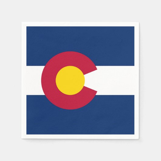 Patriottische papieren servetten met vlag van Colo (Voorkant)