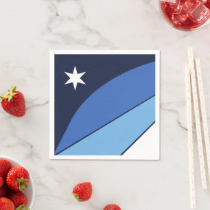 Patriottische papieren servetten met vlag van Colu