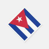 Patriottische papieren servetten met vlag van Cuba (Hoek)