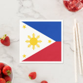 Patriottische papieren servetten met vlag van de F (Insitu)