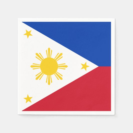 Patriottische papieren servetten met vlag van de F (Voorkant)