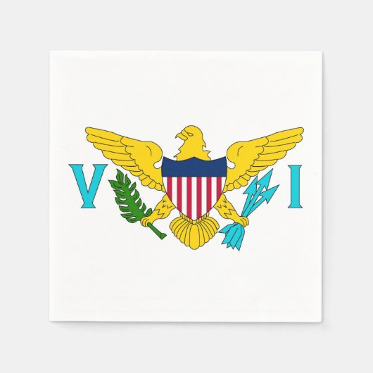 Patriottische papieren servetten met vlag van de M (Voorkant)