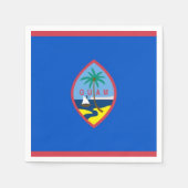 Patriottische papieren servetten met vlag van Guam (Voorkant)