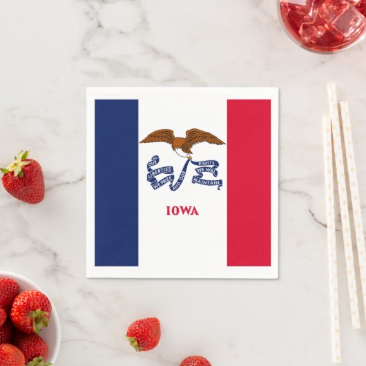 Patriottische papieren servetten met vlag van Iowa (Insitu)