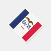Patriottische papieren servetten met vlag van Iowa (Hoek)