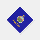 Patriottische papieren servetten met vlag van Kans (Hoek)