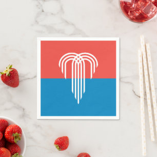 Patriottische papieren servetten met vlag van Kans