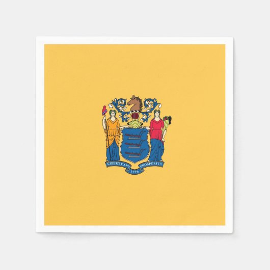 Patriottische papieren servetten met vlag van New  (Voorkant)