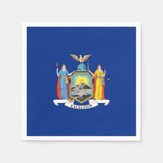 Patriottische papieren servetten met vlag van New  (Voorkant)