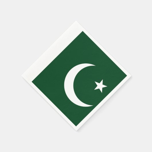 Patriottische papieren servetten met vlag van Paki (Hoek)
