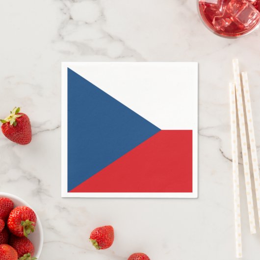 Patriottische papieren servetten met vlag van Tsje (Insitu)